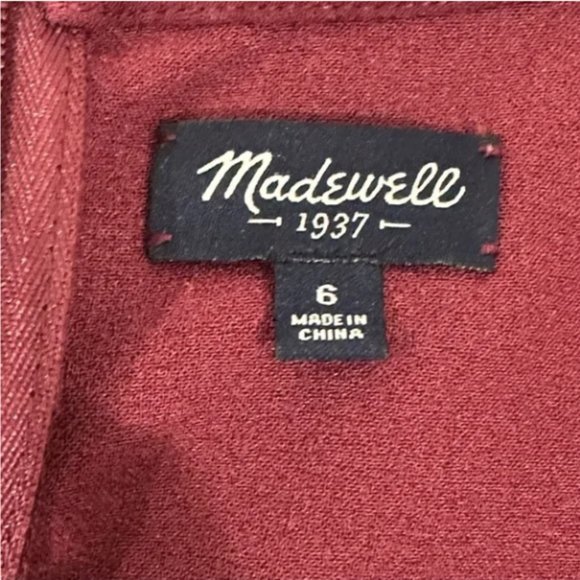 Madewell Sloan Burgundy Jumpsuit - Picture 4 of 4